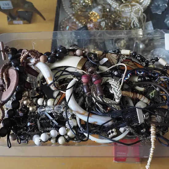 tray of costume jewellery