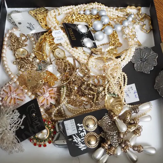 box of costume jewellery
