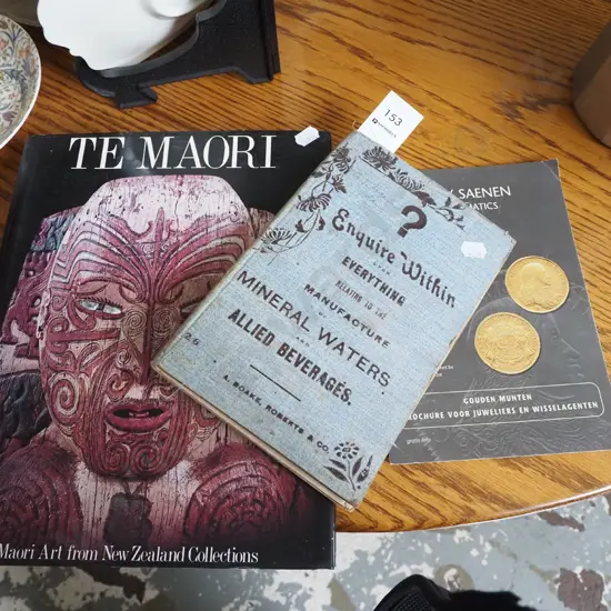 books; Te Maori, Mineral, Water and Allied Beverages Book