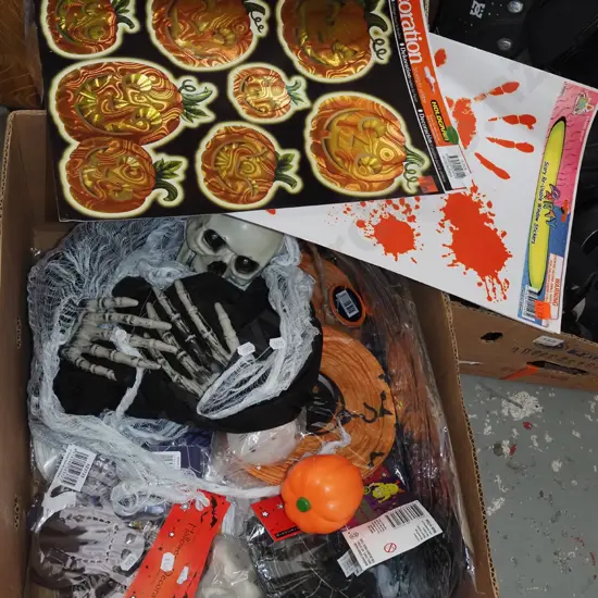 box; Halloween decorations
