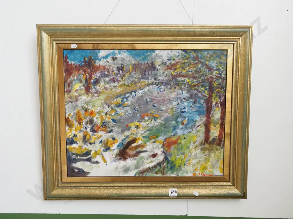 framed oil on canvas - landscape Image 1++