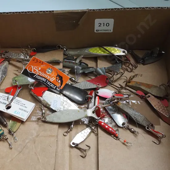 box of fishing lures