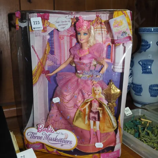 boxed Barbie and the 3 Musketeers- damage to box