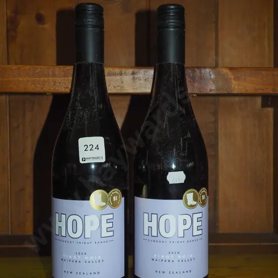 2x bottles Gumboot Friday Hope pinot noir 2020