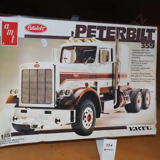 1:25 yet to be assembled model of a Peterbilt 359 truck