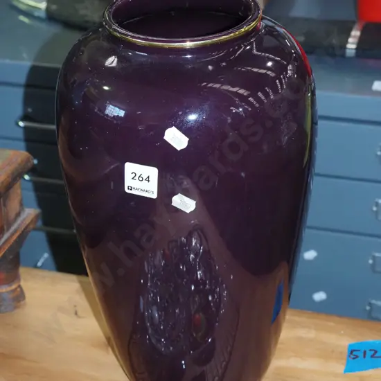purple ceramic vase H350