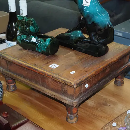 small solid wood Indian money table