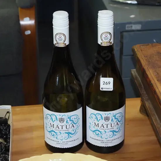 2x bottles of Matua Marlborough sauvignon blanc 2016