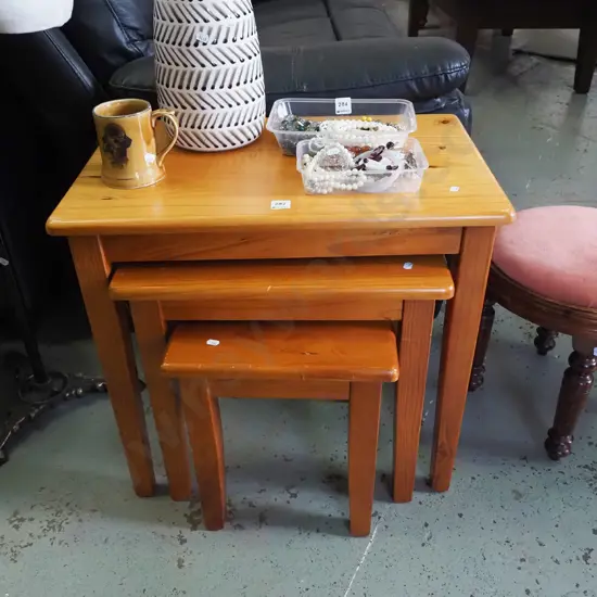 pine nest of 3 tables