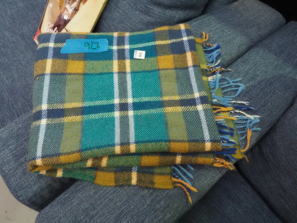 checked woollen blanket Image 1++