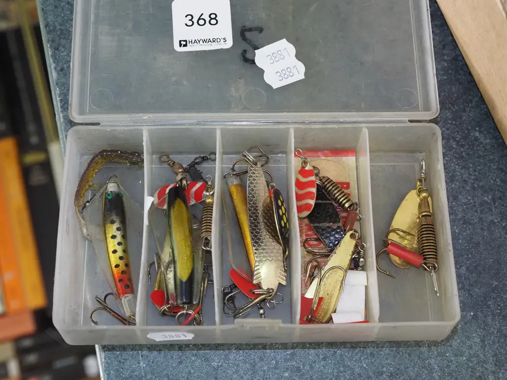 small container of fishing lures Image 1++