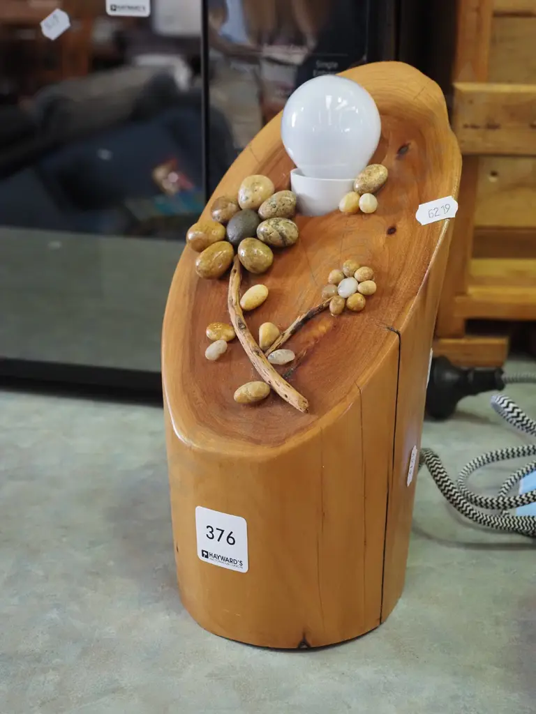 homemade wooden table lamp Image 1++