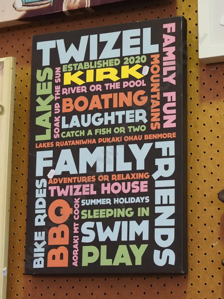 print on boxed canvas - Twizel related words Image 1++