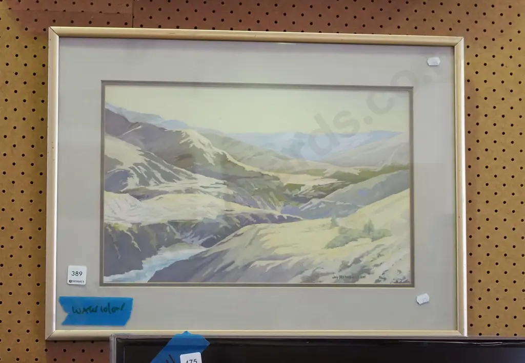 Joy Henderson - framed watercolour - Shotover River ? Image 1++