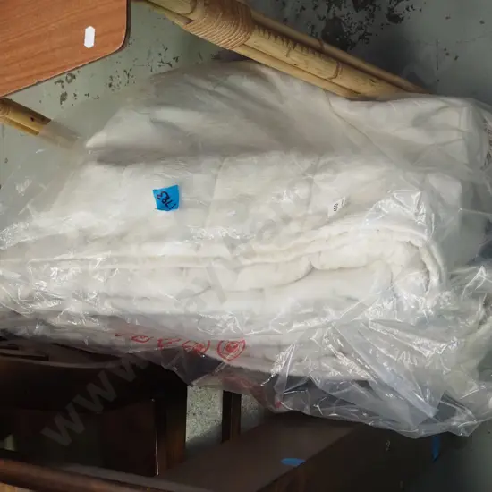 large cream bedspread