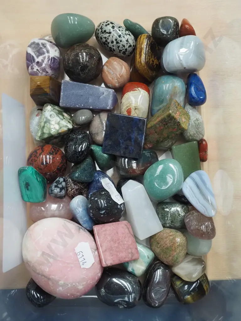 container of polished gem stones Image 1++