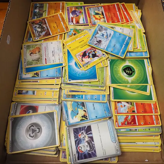 box of Pokemon cards