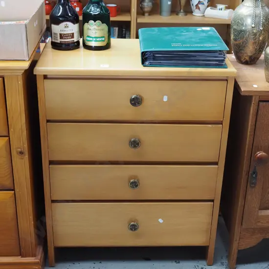 rimu 4 drawer chest H760 W610 D340