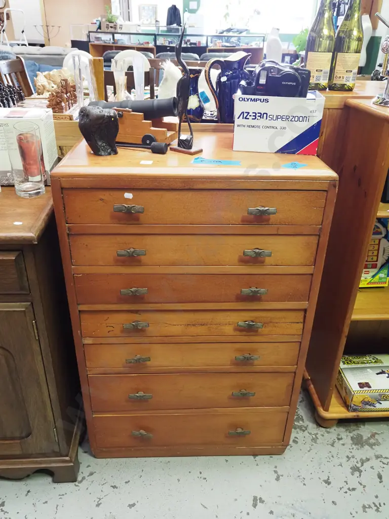 solid rimu chest - has signs of borer, damage Image 1++