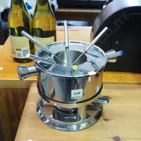 stainless steel fondue set