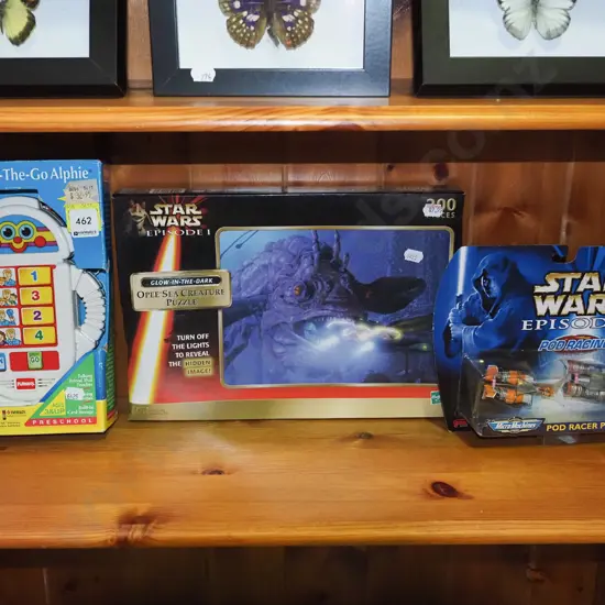 Star Wars Episode One pod racers and puzzle, Playskool On-the-go Alphie