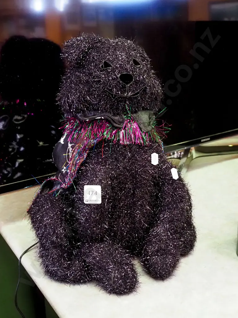 halloween ornament - illuminated black cat Image 1++