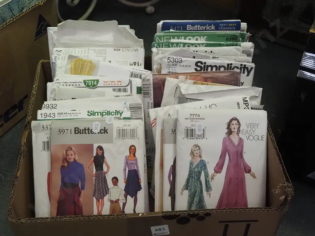 box of sewing patterns Image 1++