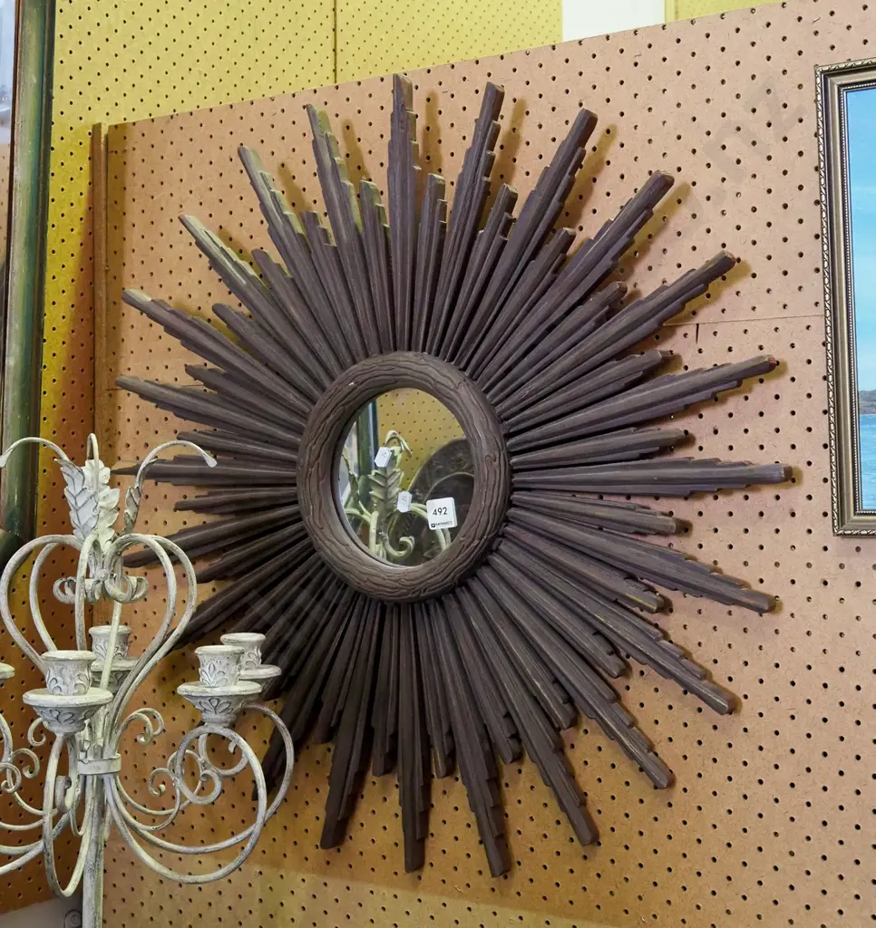 wooden wall mirror Image 1++