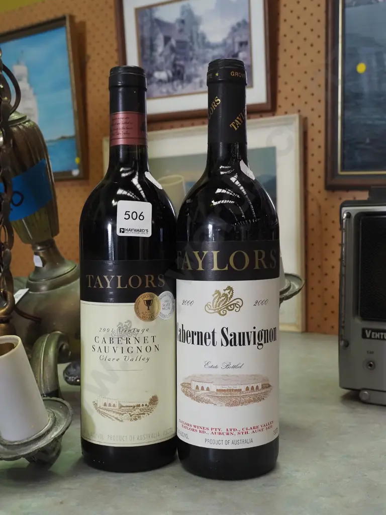 2x bottles Taylors cabernet sauvignon 2000, 2001 Image 1++