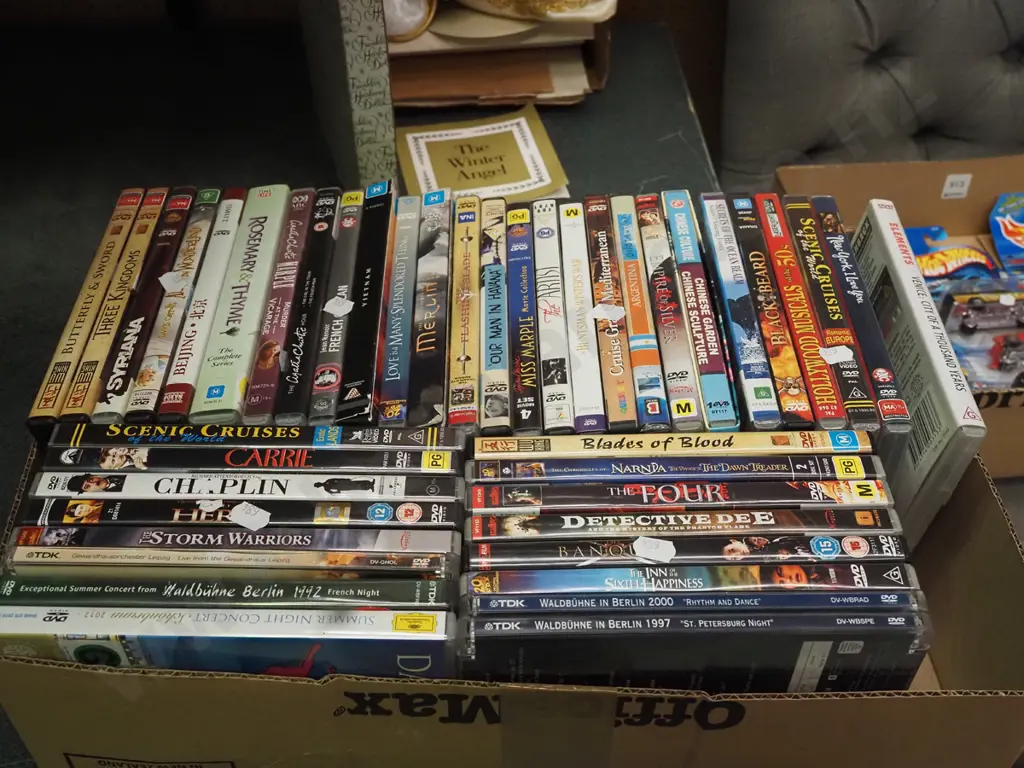box of DVDs Image 1++