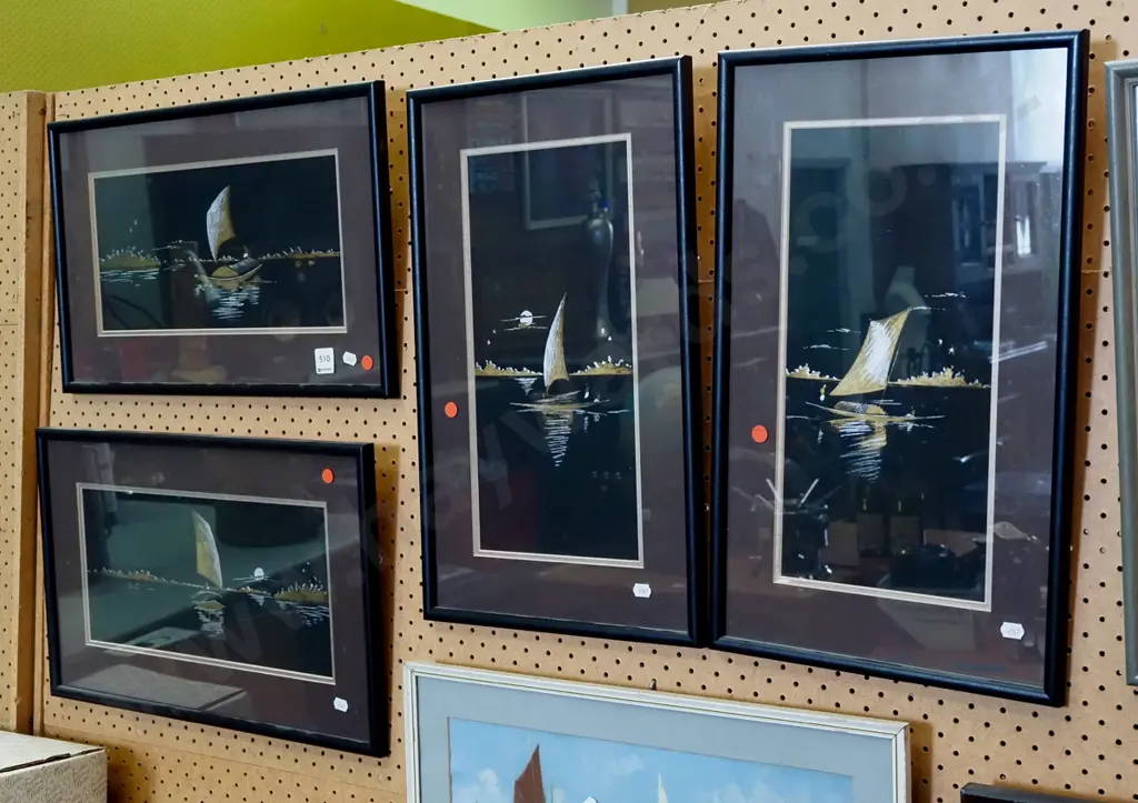 4x acrylics - fishing boats Image 1++