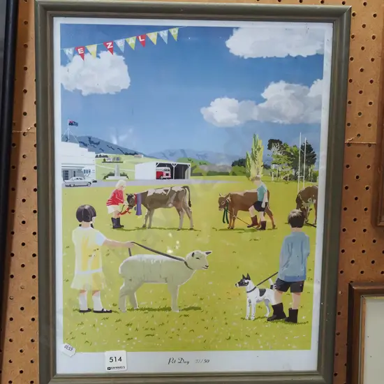 framed ltd edition print - pet day