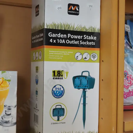 boxed as new Garden Power outlet socket