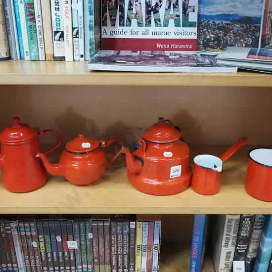 enamel teapots etc