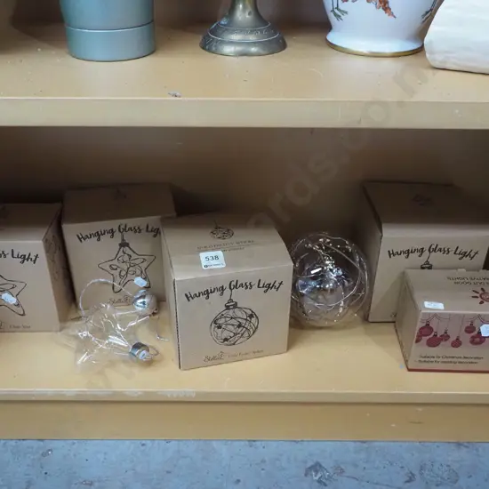 assorted hanging glass battery operated Xmas  lights