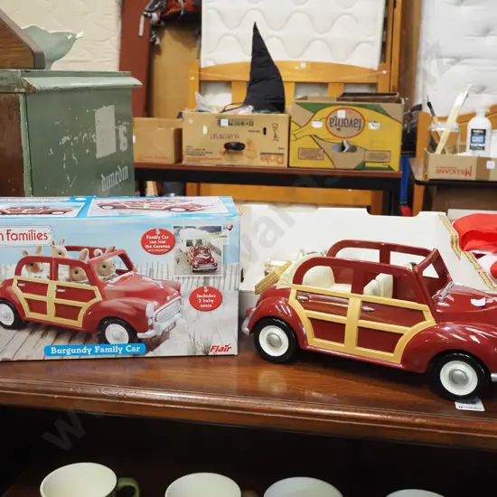 boxed Sylvanian Families "Burgundy Family Car" in original box