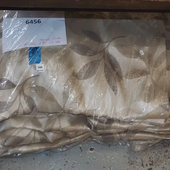 fawn floral curtain Drop 2.1m W3.5m