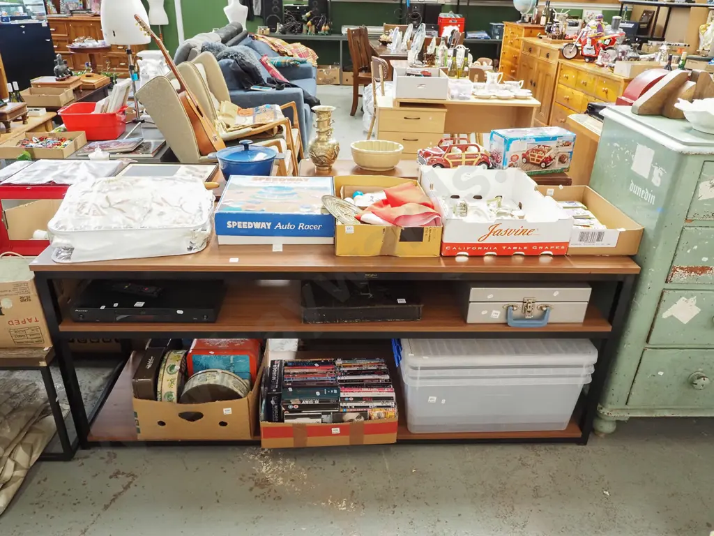 metal and formica 3 tier table H730 W1805 D525 Image 1++