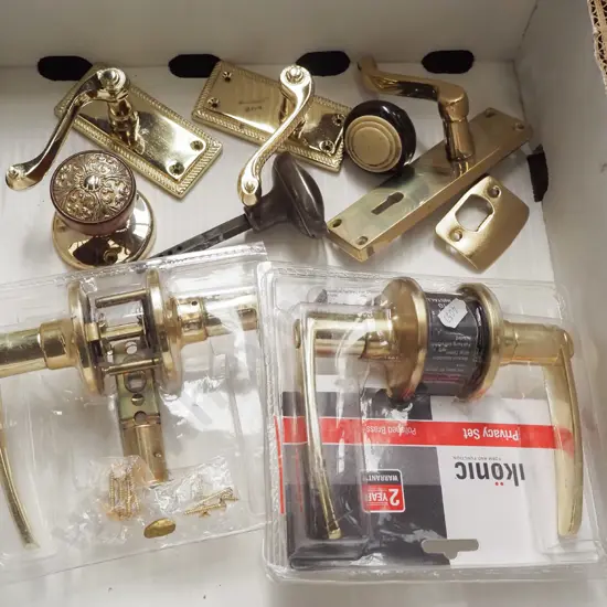box of door and cupboard hardware