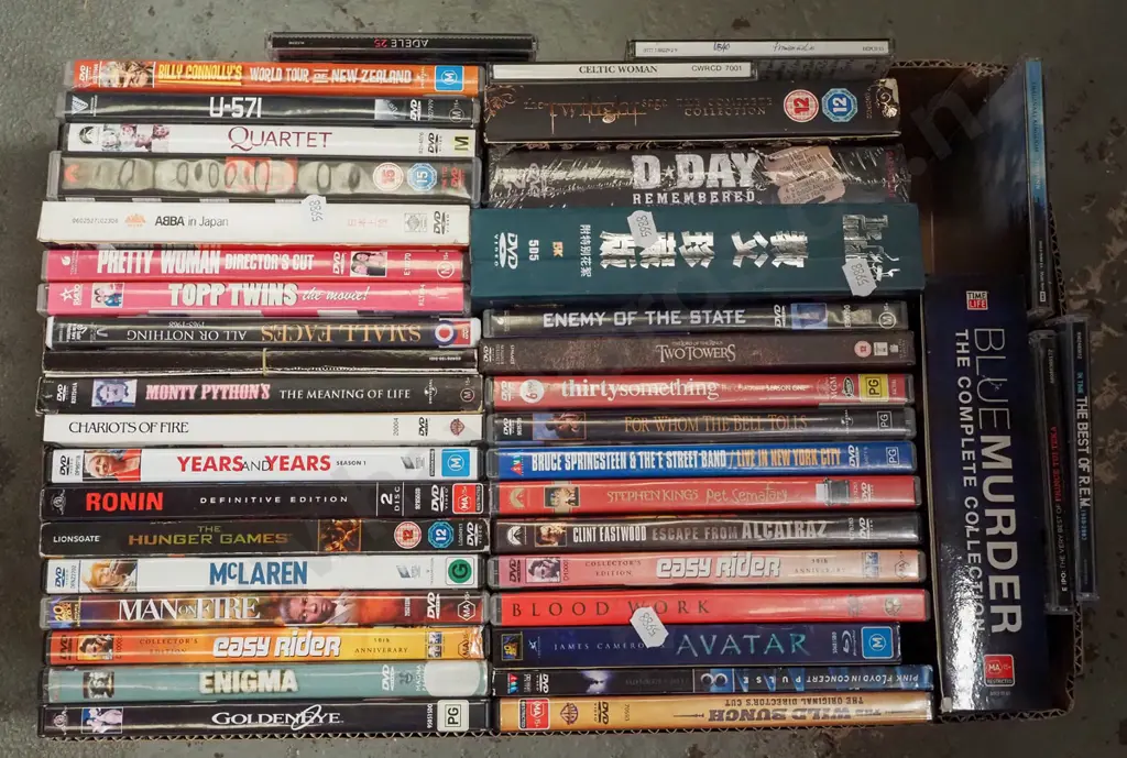 box of DVDs Image 1++