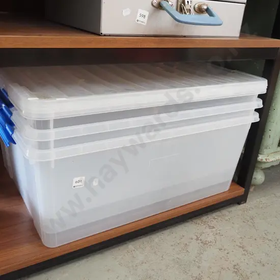 3x Sistema lidded storage containers