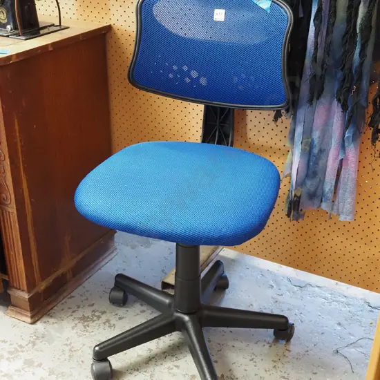 blue office chair
