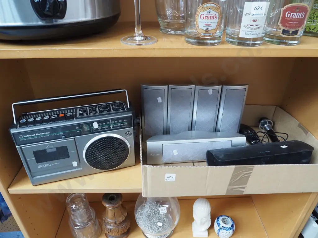 National Panasonic radio cassette player, Pioneer speakers, microphone, controller  - all As Is No Returns Image 1++