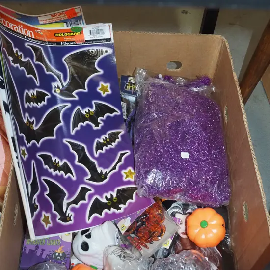 box; halloween decorative items