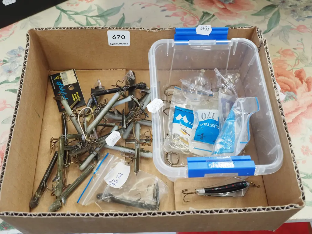 box; fishing hooks and lures Image 1++