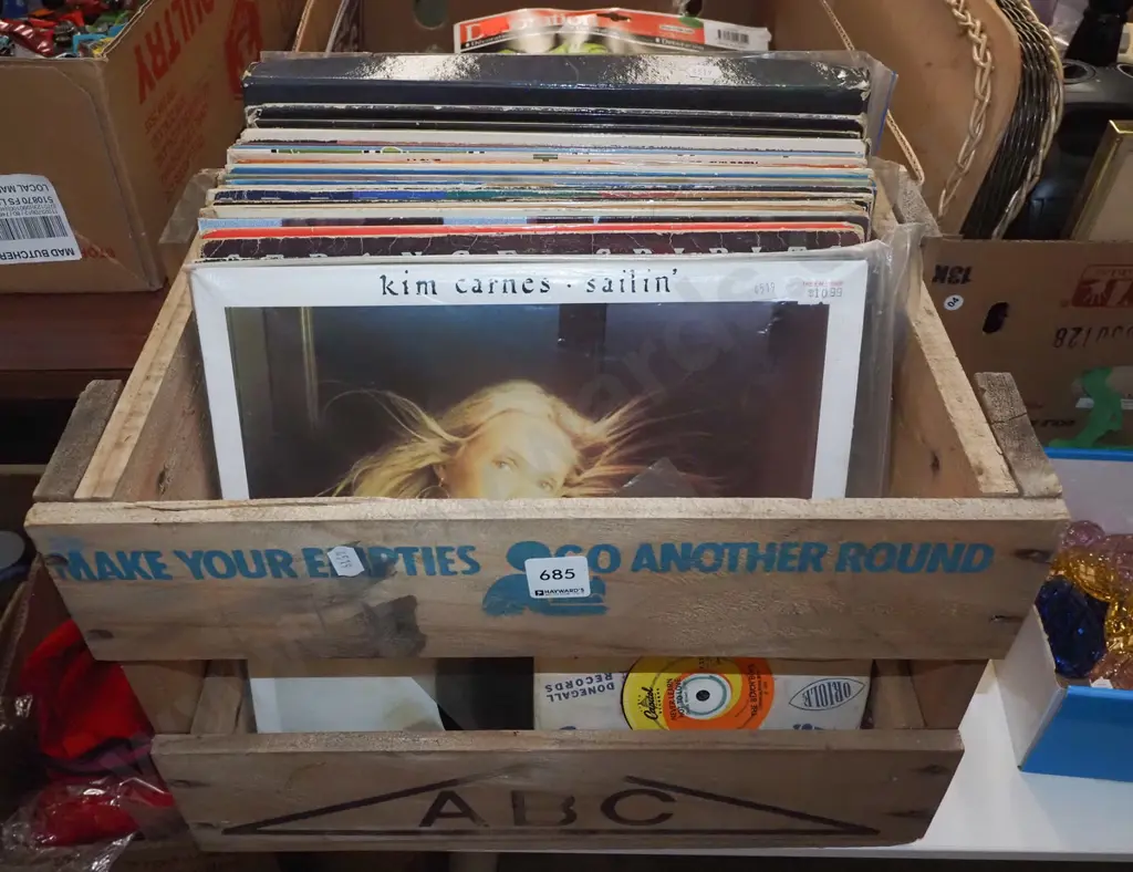 crate of LPs, 45s Image 1++