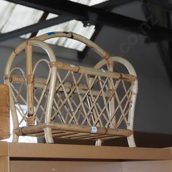 bamboo magazine rack