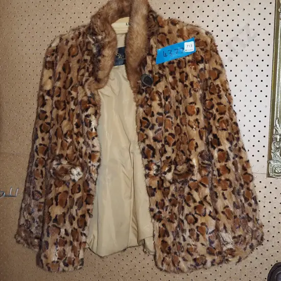 faux leopard skin coat