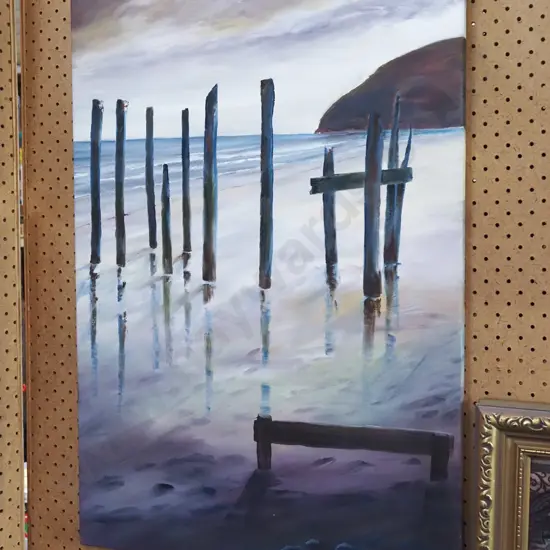 framed oil - poles at St Clair