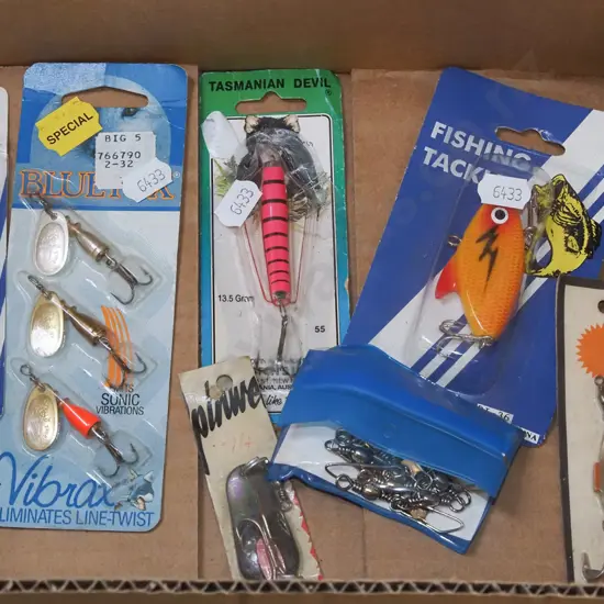 fishing lures etc